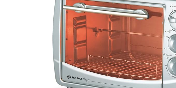 Bajaj Majesty 2800 Tmcss 28 liter Oven Toaster Grill (Silver), 2800 Watts
