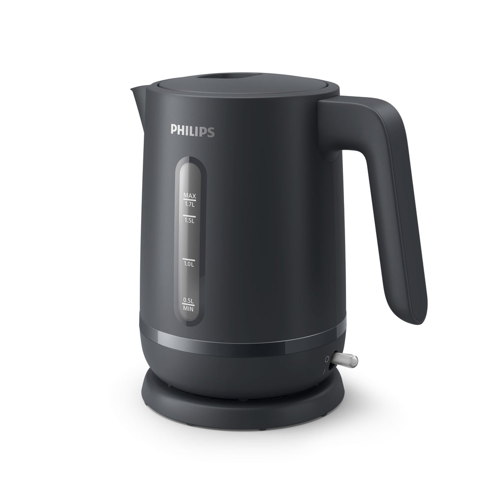 Philips HD9314/90 Double-Walled Electric Kettle | 1.7L Capacity | 1800W Power | Charcoal Grey Color | Perfect for Hot Water | Water Heater Kettle