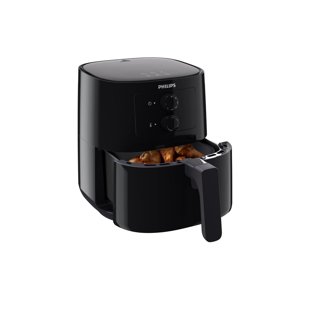 PHILIPS Air Fryer HD9200/90, uses up to 90% less fat, 1400W, 4.1 Liter, with Rapid Air Technology (Black), Large