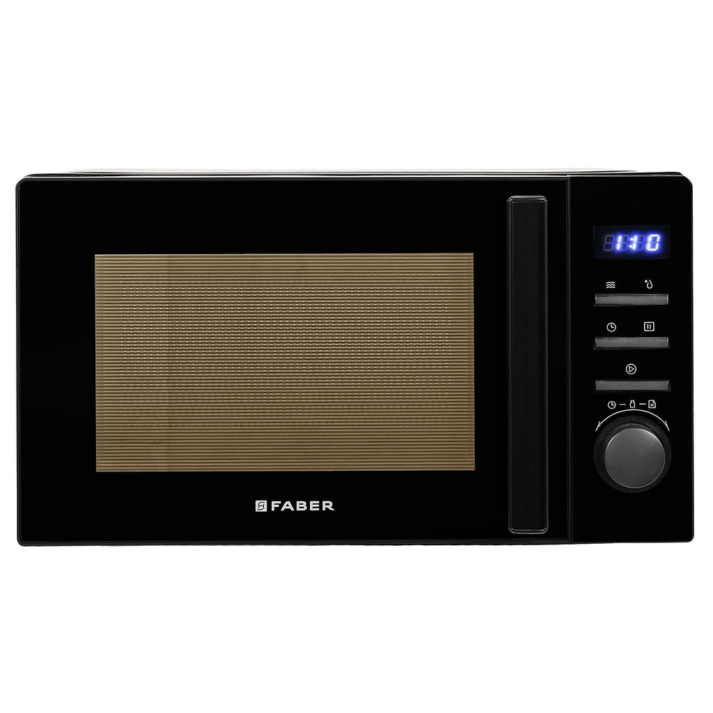 Faber Instacook20_S Digital Standalone 20L Microwave Oven | 700W | 6 Auto Cook Menu, Digital Control, Reheat & Defrost Feature, 255mm Turnable Glass, Child Safety Lock, Easy Clean Coating | Black