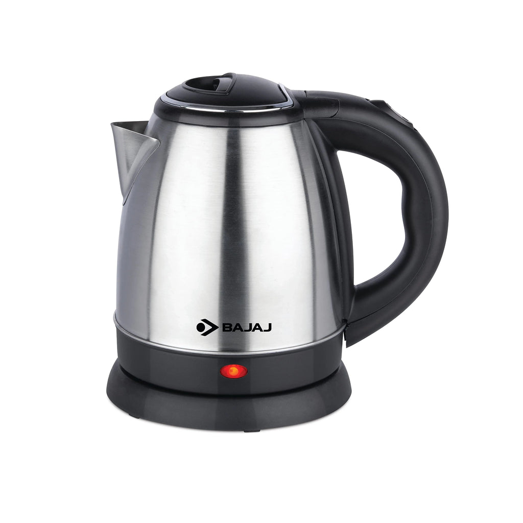 Bajaj Ktx 1.2 Litre Dlx Electric Kettle |1350W Kettle With Stainless Steel Body | Cordless Operation | Auto Shut-Off Mechanism | 2-Yr Warranty |Black, 1.2 Liter, 1350 Watt