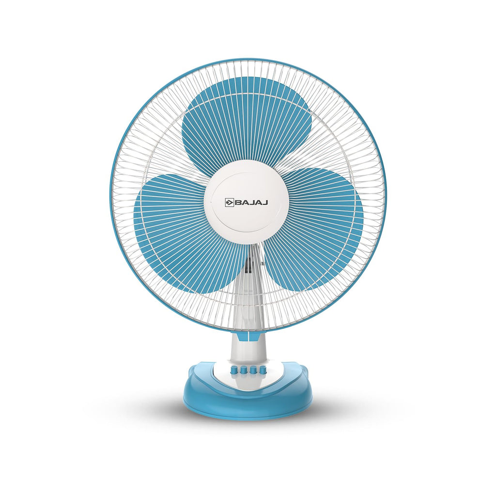 Bajaj Frore Neo Table Fan 400 MM | Table fans for Home & Office |Aerodynamically Balanced Blades| 100% CopperMotor| HighAir Delivery|3-Speed Control| 2-Yr Warranty Blue