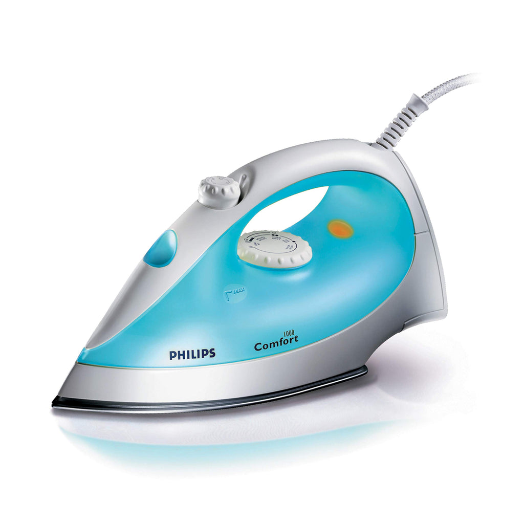 Philips Steam Iron GC1011/01 (World no. 1 Ironing Brand) with 1200 Watts Quick Heat up, linished soleplate for smooth ironing, up to 15 g/min of steam