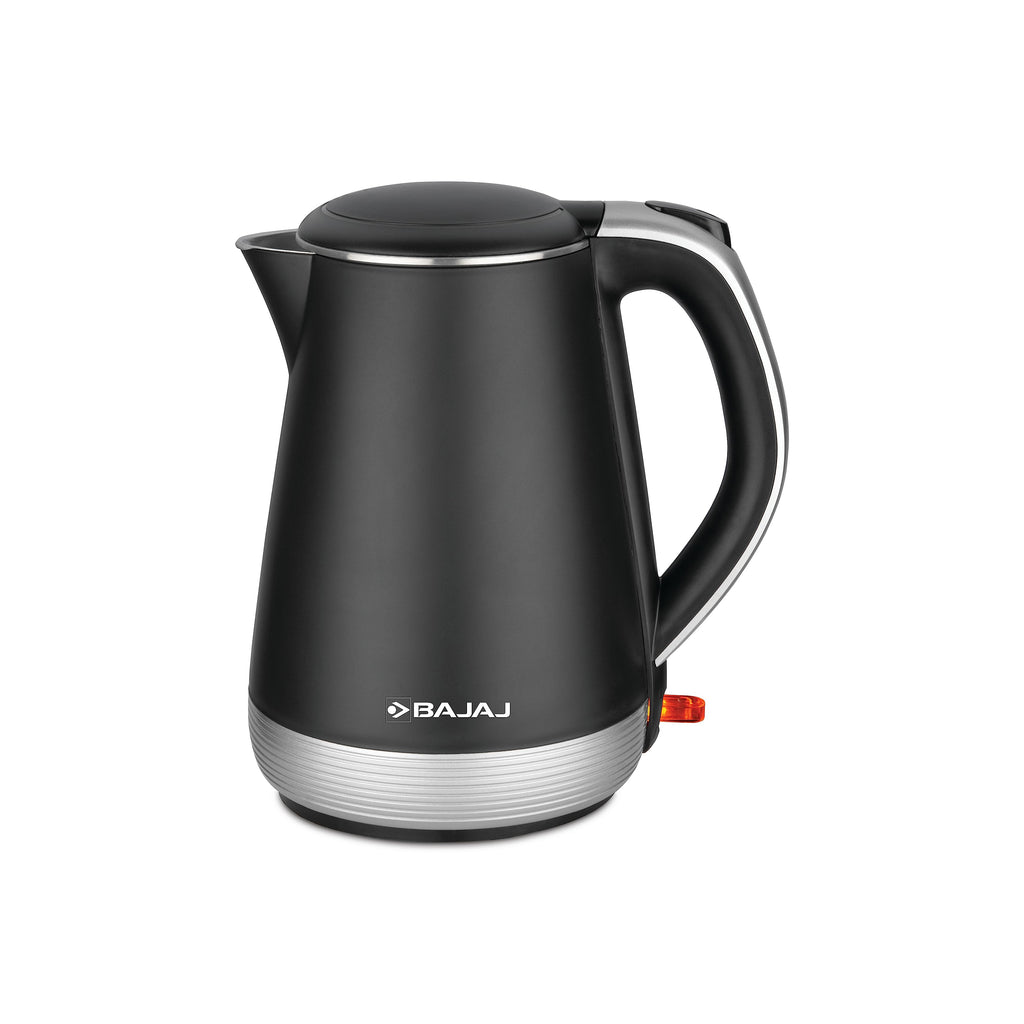 Bajaj KTP 1.7 Ltr Electric Kettle For Hot Water|1600W Double Walled Hot Water Kettle|360° Swivel Base With Cord Storage|On-Off Switch With Indicator|Dry Boil Protection|2 Year Warranty By Bajaj|Silver