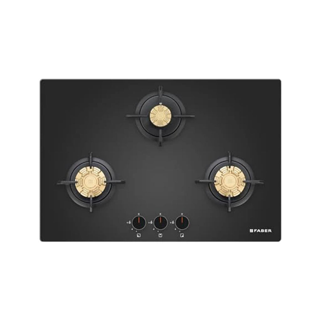 Faber 3 Burner 78cm Hob |Auto-Ignition |Hob/Cooktop Hybrid|Black Glass Finish