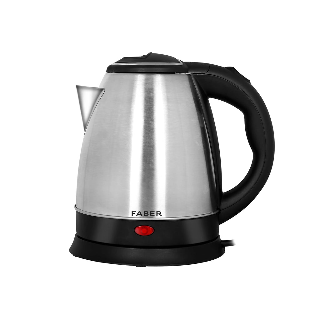 Faber 1.5L Electric Kettle | Boil Water, Make Tea, Coffee, Instant Noodles, Soup | SS Body, Cool Touch Handle, Wide Mouth & Filter, 360° Swivel Base, Auto Cut-Off, Over & Dry Heat Protection | (SS)