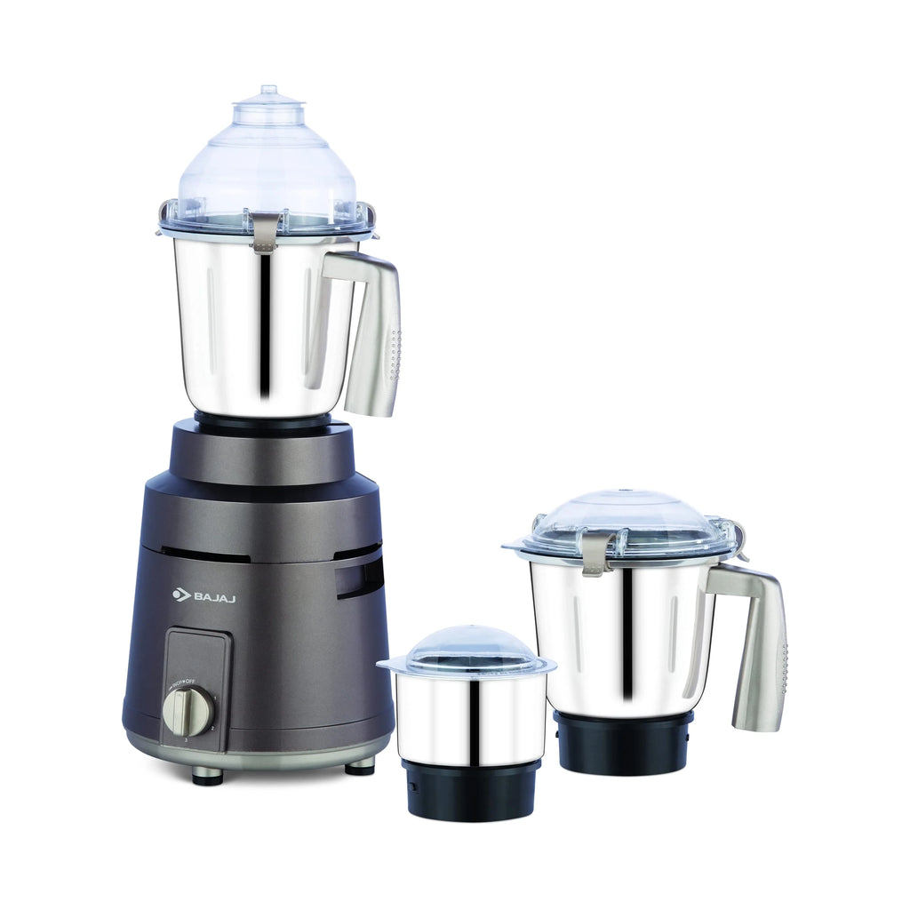 Bajaj Herculo Mixer Grinder 1000W| 100% Copper Motor Mixie For Kitchen|3 Stainless Steel Jars|Portable & Lightweight Mixer|Hands-Free Operation| Multifunctional Blades|2-Yr Warranty By Bajaj|Brown